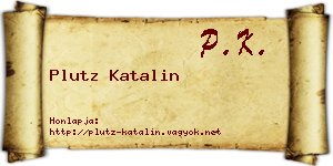 Plutz Katalin névjegykártya